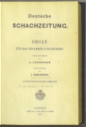 Deutsche Schachzeitung Volume 28