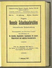 Load image into Gallery viewer, Kagan&#39;s Neueste Schachnachrichten Schachzeitung Volume 7
