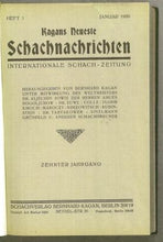 Load image into Gallery viewer, Kagan&#39;s Neueste Schachnachrichten Schachzeitung, Volume 10
