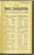 Load image into Gallery viewer, Kagan&#39;s Neueste Schachnachrichten Schachzeitung Volume 4
