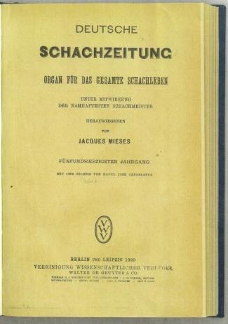 Deutsche Schachzeitung, Volume 75