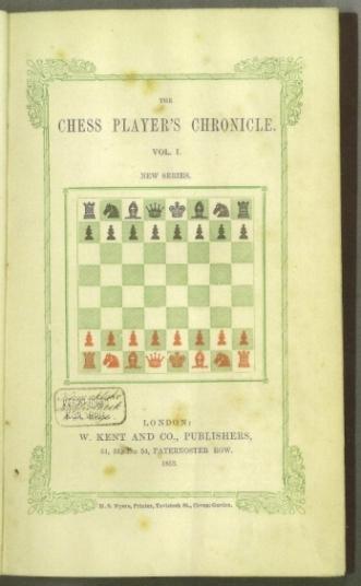Chess Player's Chronicle, The New Series volume II (2)