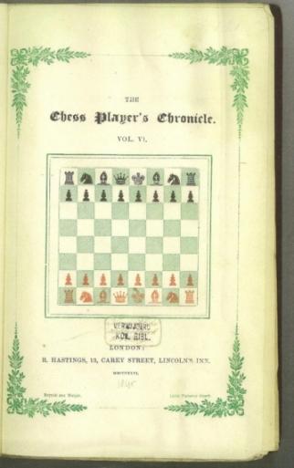 The Chess Player's Chronicle Volume VI