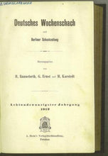 Load image into Gallery viewer, Deutsches Wochenschach und Berliner Schachzeitung, Volume 28
