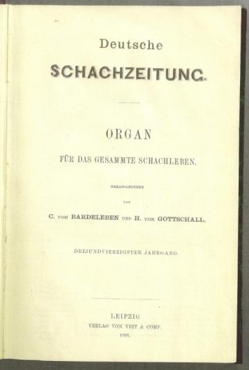 Deutsche Schachzeitung, Volume 43