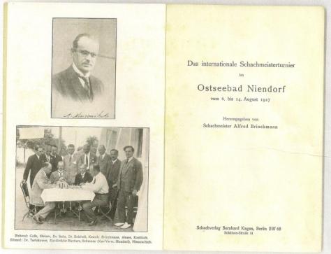 Das internationale Schachmeisterturnier im Ostseebad Niendorf vom 6 bis 14 August 1927