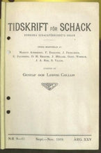 Load image into Gallery viewer, Nordiska schackförbundets nionde kongress med turneringar Göteborg (Gothenburg) 3-17 Aug 1919
