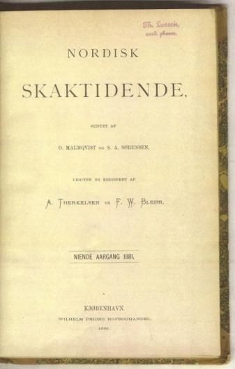 Nordisk Skaktidende Volume IX (9)