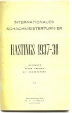 Load image into Gallery viewer, Internationales Schacmeisterturnier Hastings 1937-38
