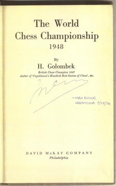 The World Chess Championship 1948