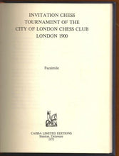 Load image into Gallery viewer, Invitation chess tournament of the city of London chess club, London 1900
