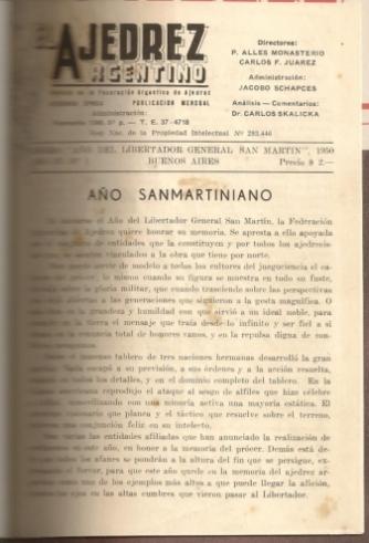 El Ajedrez Argentino: Revista Oficial de la Federacion Argentina de Ajedrez, Segunda Epoca, Ano IV