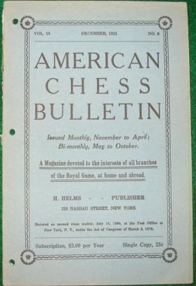 American Chess Bulletin Volume 18