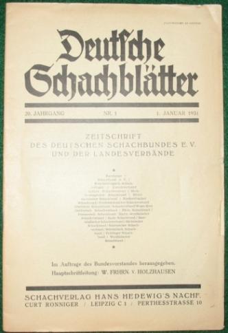 Deutsche Schachblatter, Volume 20