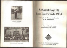 Load image into Gallery viewer, Schachkongress Bad Liebwerda 1934 13. Kongress des Deutschen Schachverbandes in der Tschechoslowakei
