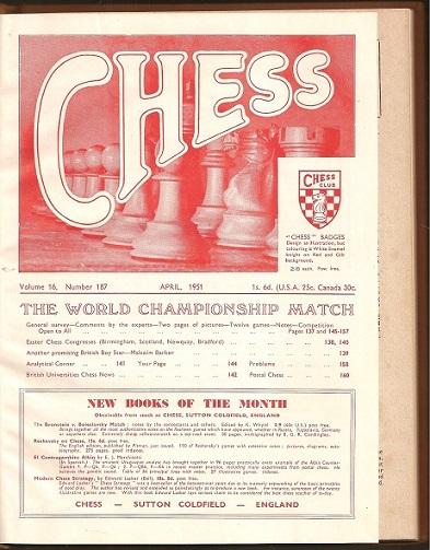 World Championship Match between Mikhail Botvinnik and David Bronstein and the Staunton Memorial Tournament 1951