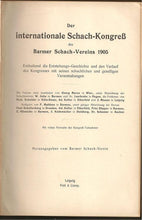 Load image into Gallery viewer, Der Internationale Schach-Kongress des Barmer Schach-Vereins 1905
