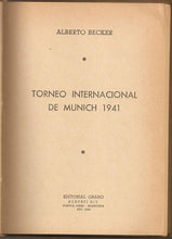 Load image into Gallery viewer, Munich 1941 Torneo Internacional
