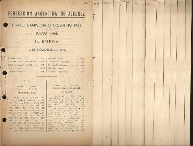 Torneo Campeonato Argentino 1955 (Daily Bulletins)