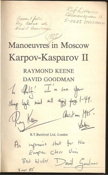 Manoeuvres in Moscow Karpov-Kasparov II