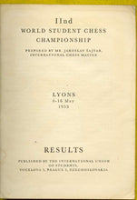 Load image into Gallery viewer, IInd World Student Chess Championship: Lyons, 6-16 May 1955
