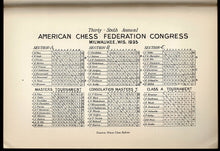 Load image into Gallery viewer, Yearbook of the American Chess Federation. Volume 1, 1935 Comprising Sixty Games from the Milwaukee Tournament
